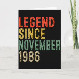 Legend Since November 1986 &#; th Birthday &#;  Ye Card