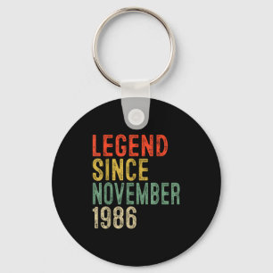 Legend Since November 1986 &#; th Birthday &#; Ye Key Ring