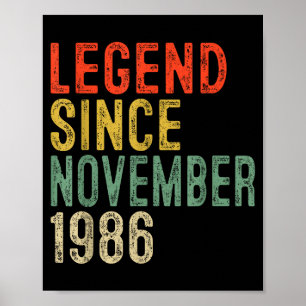 Legend Since November 1986 &# th Birthday &#  Ye Poster