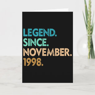 Legend Since November 1998 Apparel Card