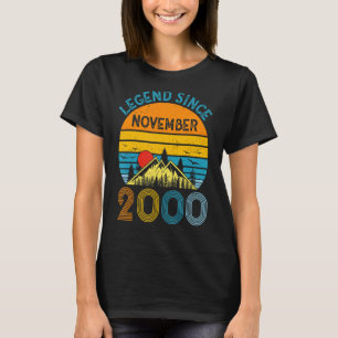 Legend Since November 2000 22nd Birthday 22 Years  T-Shirt