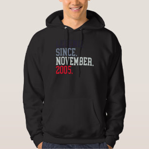 Legend Since November 2005 For Men Women November Hoodie