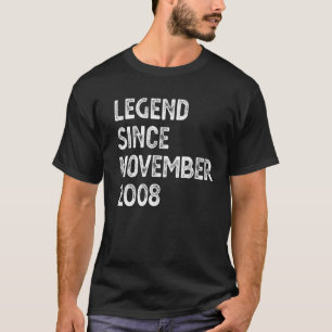 Legend Since November 2008 14th Birthday Boys Girl T-Shirt