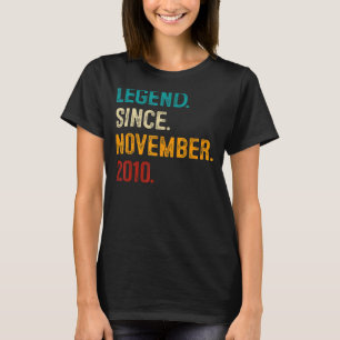 Legend Since November 2010 12th Bday 12 Years Old T-Shirt