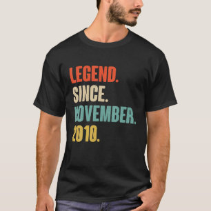 Legend Since November 2010 - Vintage 2010 10th Bir T-Shirt