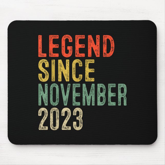 Legend Since November 2023 2nd Birthday 2 Year Old Mouse Pad (Front)