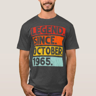 Legend Since October 1965 57th Birthday 57 Years O T-Shirt