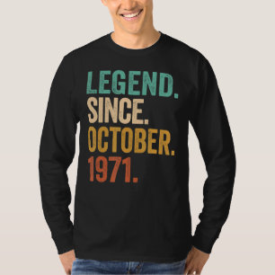 Legend Since October 1971 51 Years Old 51st Birthd T-Shirt