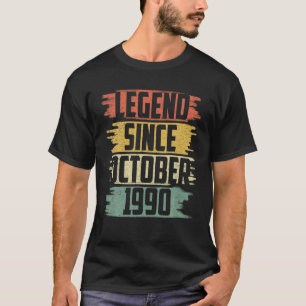 Legend Since October 1990 30 Year Old 30th Birthda T-Shirt