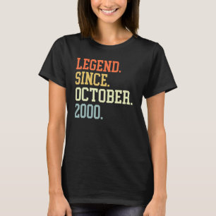 Legend Since October 2000 For Men Women October 20 T-Shirt