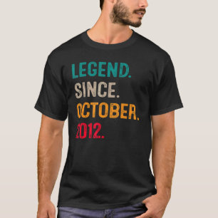 Legend Since October 2012 10th Bday  10 Years Old  T-Shirt