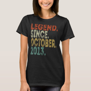 Legend Since October 2013 9 Years Old 9th Birthday T-Shirt