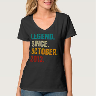 Legend Since October 2013 9th Birthday 9 Years Ol T-Shirt
