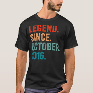 Legend Since October 2016 6th Birthday 6 Years Old T-Shirt