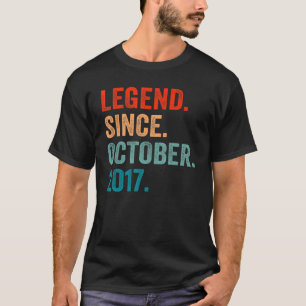Legend Since October 2017 5th Birthday 5 Years Old T-Shirt