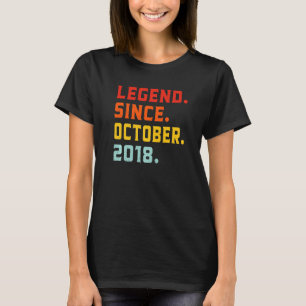 Legend Since October 2018 4th Birthday Vintage 4 Y T-Shirt