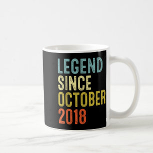 Legend Since October 2018 7th Birthday 7 Year Old Coffee Mug