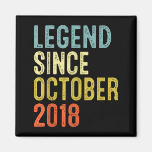 Legend Since October 2018 7th Birthday 7 Year Old  Magnet