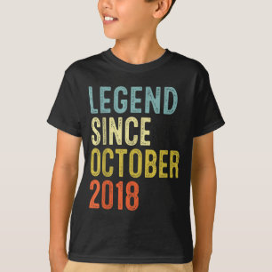Legend Since October 2018 7th Birthday 7 Year Old T-Shirt