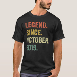 Legend Since October 2019 3rd Birthday  3 Years Ol T-Shirt