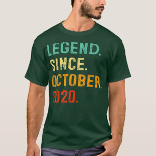 Legend Since October 2020 2nd Birthday Gift 2 Year T-Shirt