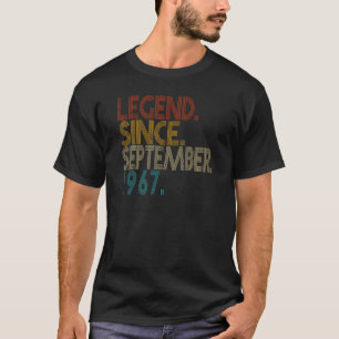 Legend Since September 1967 55 Years Old 55th Birt T-Shirt