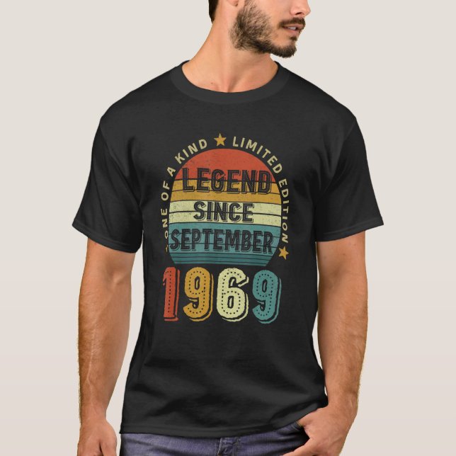 Legend Since September 1969 53rd Birthday 53 Years T-Shirt (Front)
