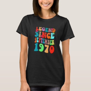 Legend Since September 1970 Vintage Birthday Retro T-Shirt