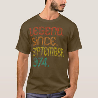 Legend Since September 1974 48 Years Old Gifts 48t T-Shirt
