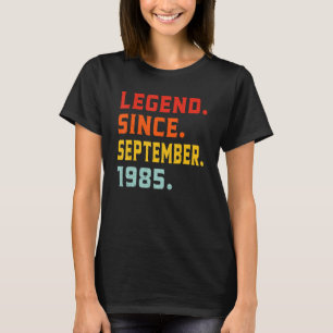 Legend Since September 1985 37 Years Old 37th Bi T-Shirt