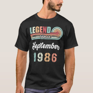 Legend Since September 1986 36 Years Old Vintage B T-Shirt