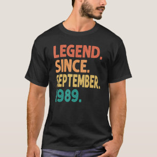 Legend Since September 1989 33rd Birthday   33 Yea T-Shirt