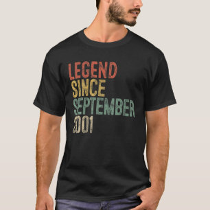 Legend Since September 2001 Men 20Th Birthday 20 Y T-Shirt