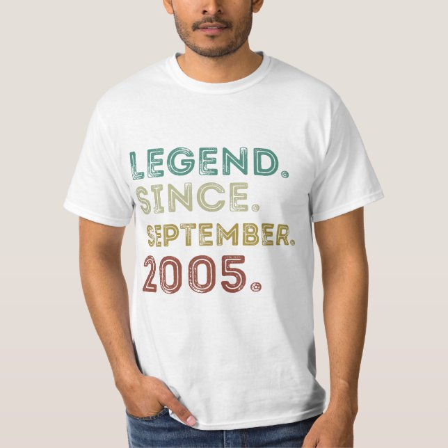 LEGEND SINCE SEPTEMBER 2005-16th Birthday 16 Years T-Shirt (Front)