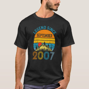 Legend Since September 2007 15th Birthday Retro 15 T-Shirt