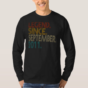 Legend Since September 2011 11 Years Old 11th Birt T-Shirt
