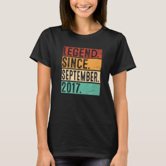 Legend Since September 2017 5th Bday 5 Years Old B T-Shirt