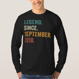 Legend Since September 2018 4th Birthday  4 Year O T-Shirt