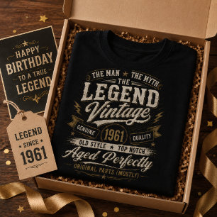Legend Vintage 1961 Aged Perfectly 65th Birthday T-Shirt