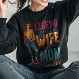 Legend Wife Mum Personalised Custom Sweatshirt