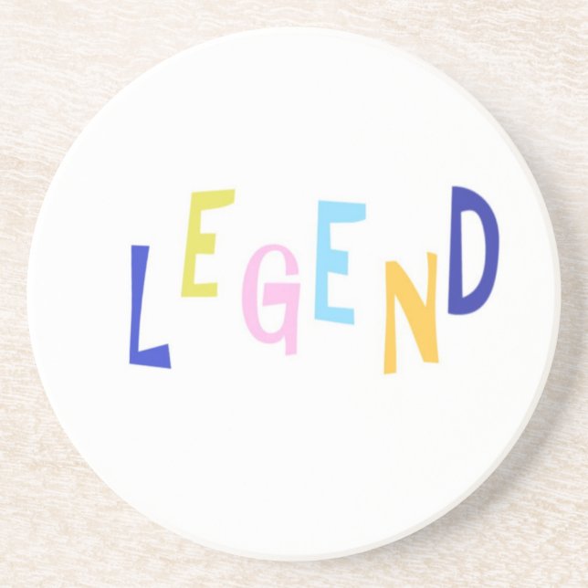 legend word art coaster (Front)