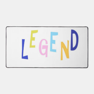 legend word art desk mat