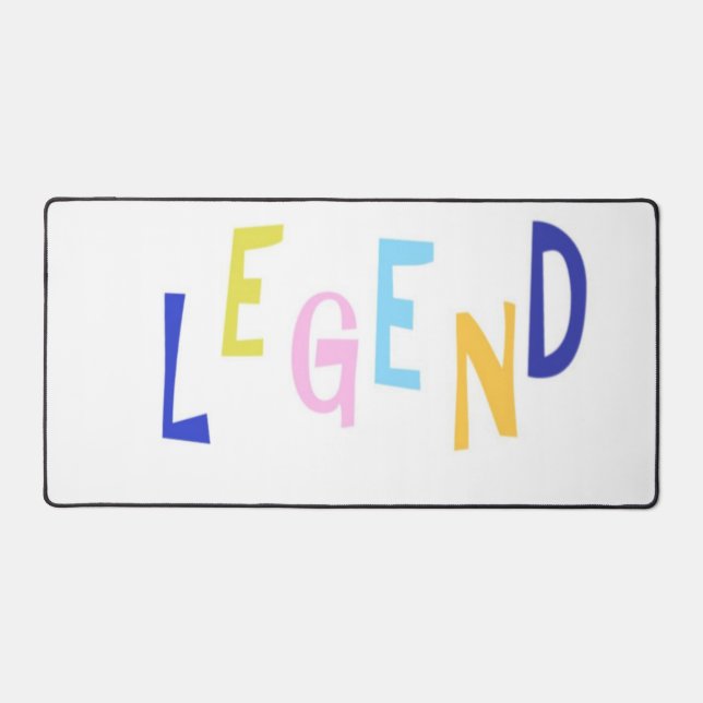 legend word art desk mat (Front)