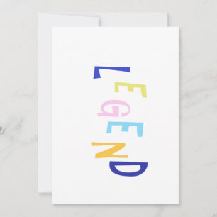 legend word art invitation