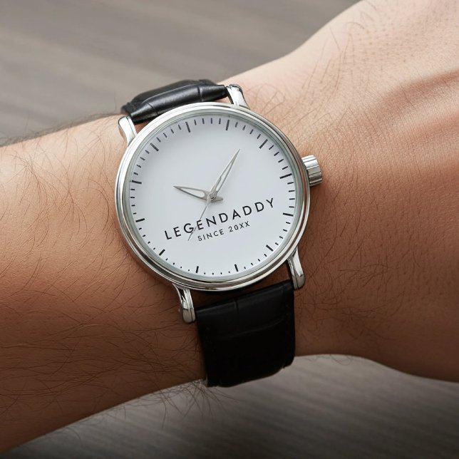 Legendaddy for Legendary Dads elegant minimalist  Watch (personalized legendaddy watch for dads)