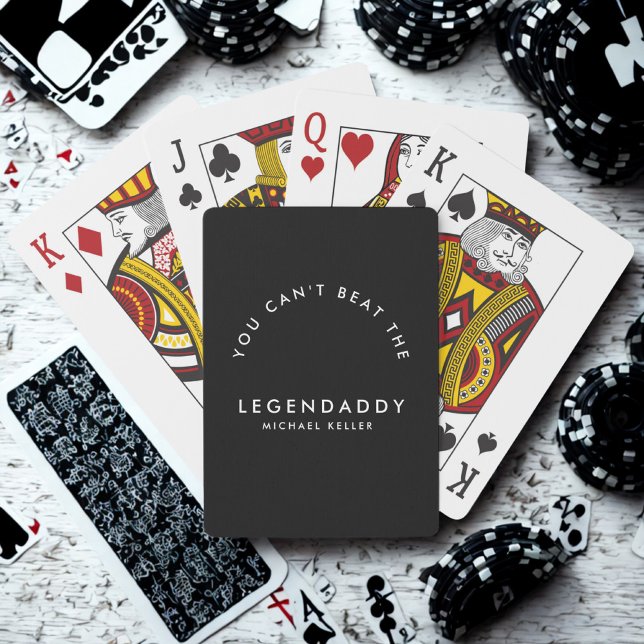 Legendaddy for Legendary Dads fun minimalist  Playing Cards (playing cards for dads)