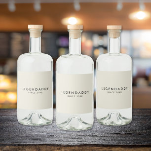 Legendaddy for Legendary Dads simple minimal  Liquor Bottle Label