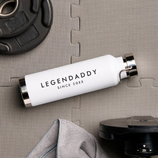 Legendaddy for Legendary Dads simple minimalist  Water Bottle