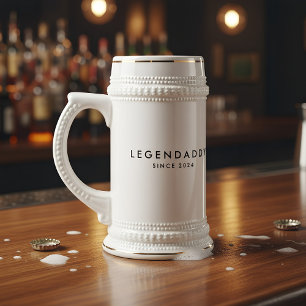 Legendaddy since for Legendary Dads minimalist  Beer Stein
