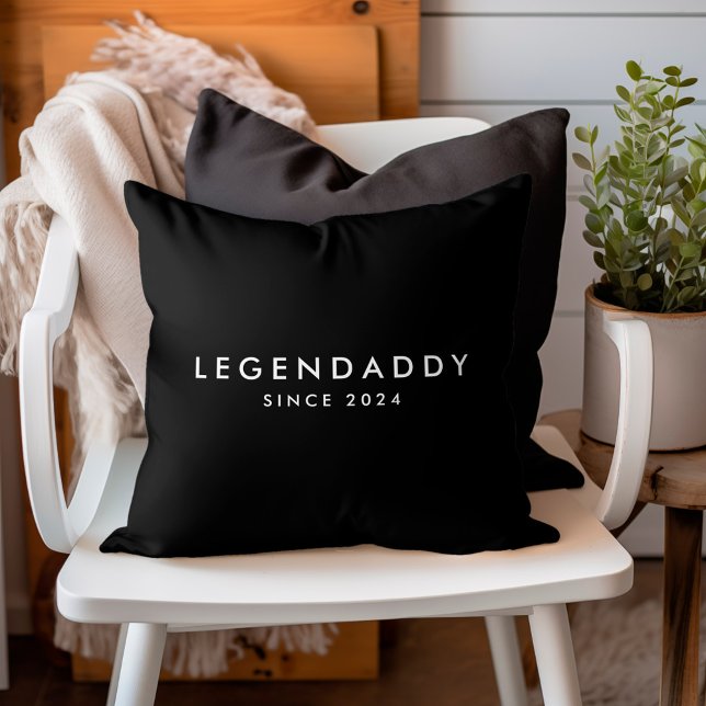 Legendaddy since for Legendary Dads minimalist  Cushion (throw pillow for dads)